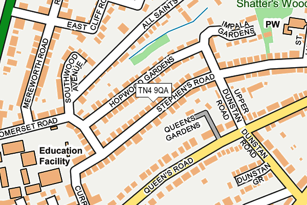 TN4 9QA map - OS OpenMap – Local (Ordnance Survey)