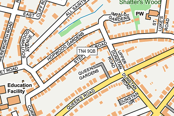 TN4 9QB map - OS OpenMap – Local (Ordnance Survey)