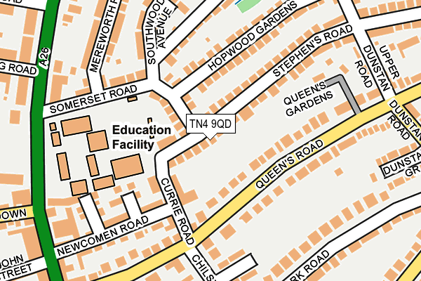 TN4 9QD map - OS OpenMap – Local (Ordnance Survey)