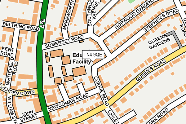 TN4 9QE map - OS OpenMap – Local (Ordnance Survey)