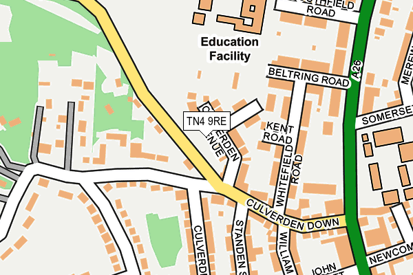 TN4 9RE map - OS OpenMap – Local (Ordnance Survey)