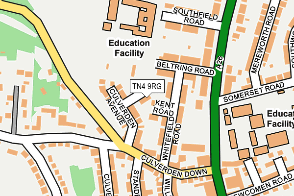 TN4 9RG map - OS OpenMap – Local (Ordnance Survey)