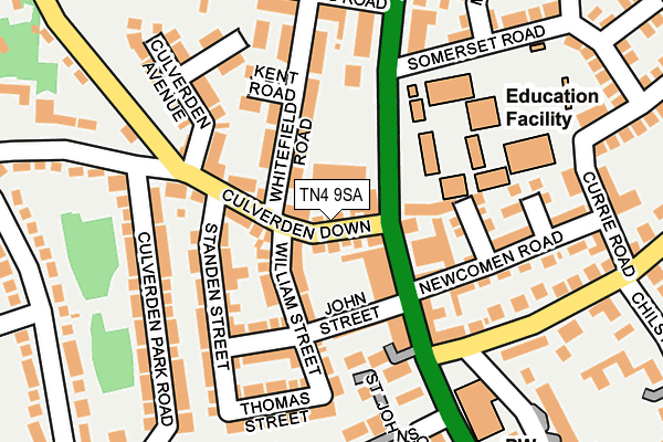 TN4 9SA map - OS OpenMap – Local (Ordnance Survey)