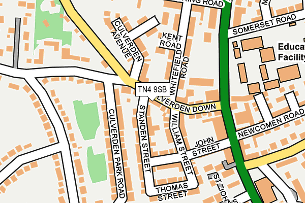 TN4 9SB map - OS OpenMap – Local (Ordnance Survey)