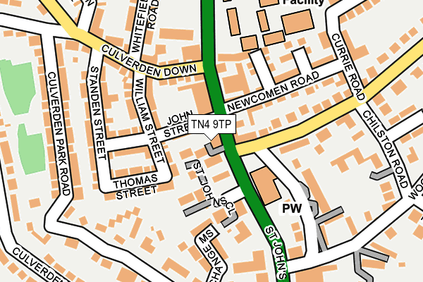 TN4 9TP map - OS OpenMap – Local (Ordnance Survey)