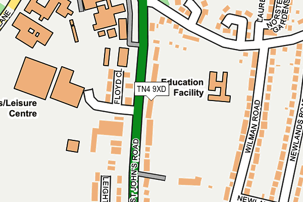 TN4 9XD map - OS OpenMap – Local (Ordnance Survey)