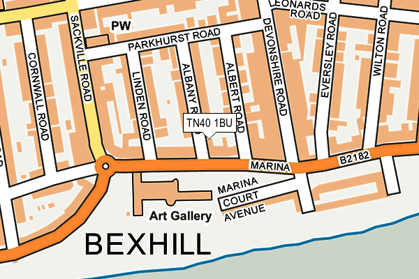 TN40 1BU map - OS OpenMap – Local (Ordnance Survey)