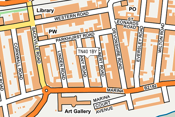 TN40 1BY map - OS OpenMap – Local (Ordnance Survey)