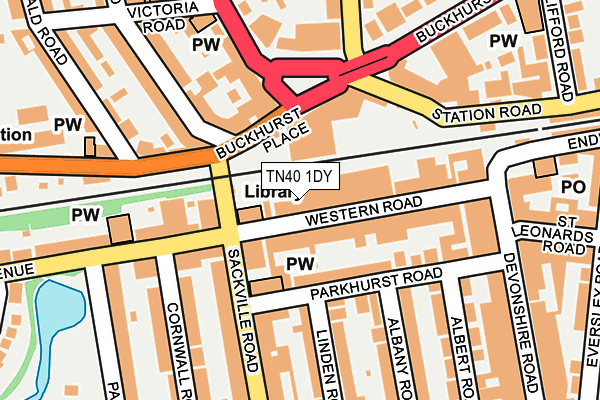 TN40 1DY map - OS OpenMap – Local (Ordnance Survey)