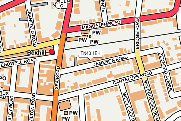 TN40 1EH map - OS OpenMap – Local (Ordnance Survey)