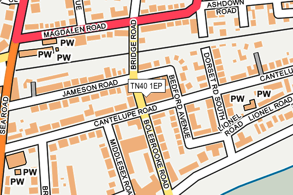 TN40 1EP map - OS OpenMap – Local (Ordnance Survey)