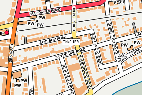 TN40 1ER map - OS OpenMap – Local (Ordnance Survey)