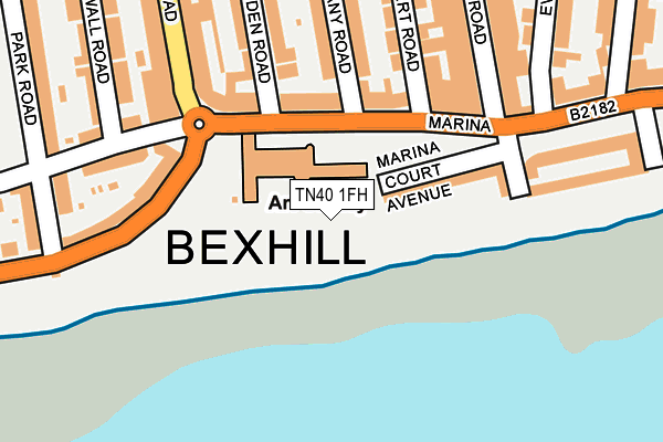 TN40 1FH map - OS OpenMap – Local (Ordnance Survey)