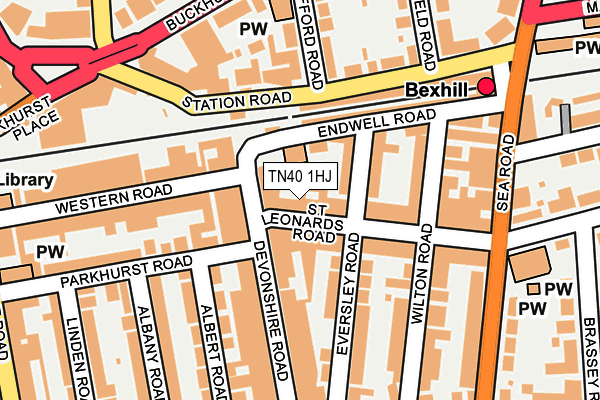 TN40 1HJ map - OS OpenMap – Local (Ordnance Survey)