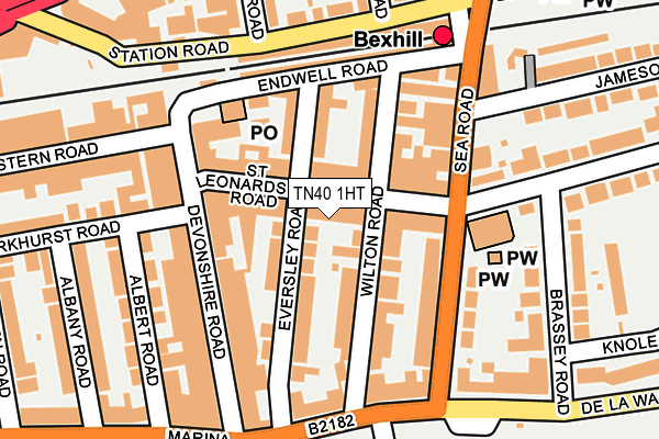 TN40 1HT map - OS OpenMap – Local (Ordnance Survey)