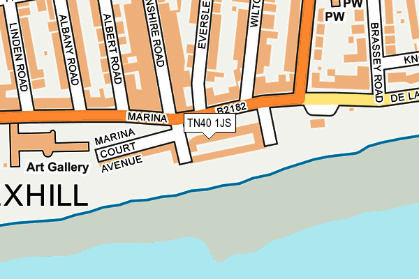 TN40 1JS map - OS OpenMap – Local (Ordnance Survey)