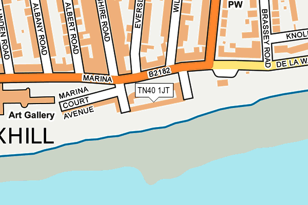 TN40 1JT map - OS OpenMap – Local (Ordnance Survey)