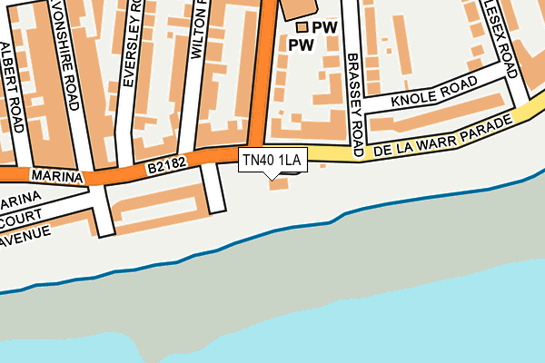 TN40 1LA map - OS OpenMap – Local (Ordnance Survey)