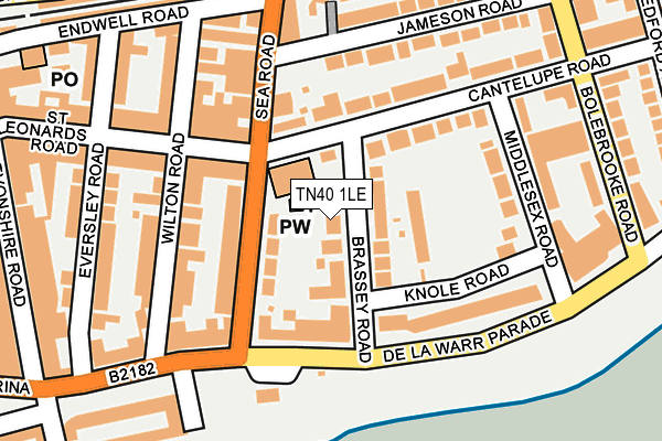 TN40 1LE map - OS OpenMap – Local (Ordnance Survey)