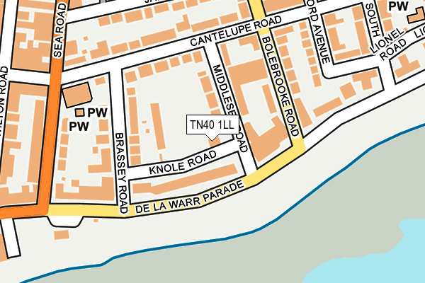 TN40 1LL map - OS OpenMap – Local (Ordnance Survey)