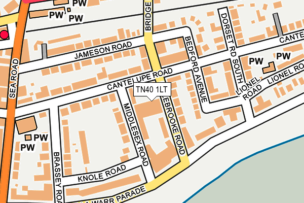 TN40 1LT map - OS OpenMap – Local (Ordnance Survey)