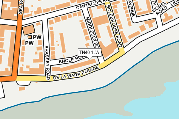 TN40 1LW map - OS OpenMap – Local (Ordnance Survey)