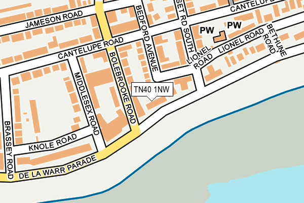 TN40 1NW map - OS OpenMap – Local (Ordnance Survey)