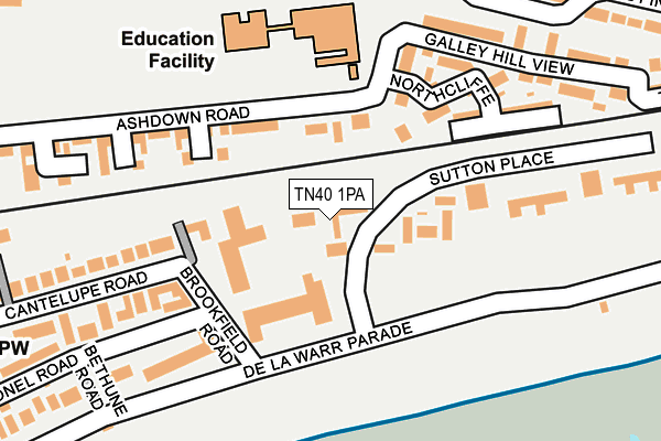 TN40 1PA map - OS OpenMap – Local (Ordnance Survey)