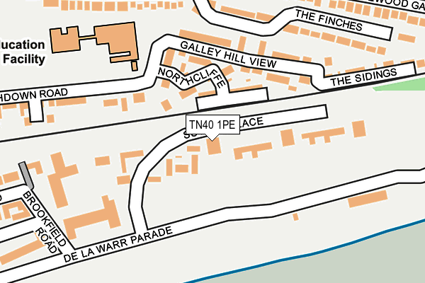 TN40 1PE map - OS OpenMap – Local (Ordnance Survey)