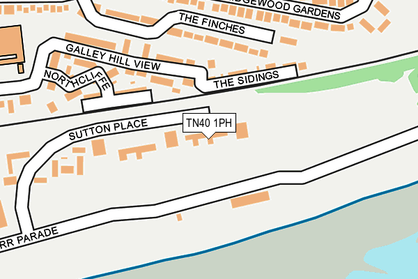 TN40 1PH map - OS OpenMap – Local (Ordnance Survey)