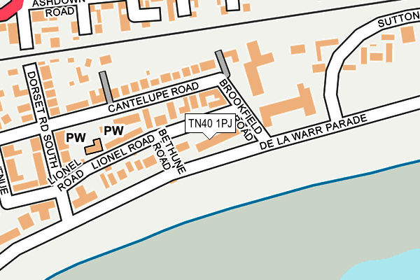 TN40 1PJ map - OS OpenMap – Local (Ordnance Survey)