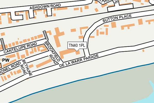 TN40 1PL map - OS OpenMap – Local (Ordnance Survey)