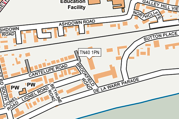 TN40 1PN map - OS OpenMap – Local (Ordnance Survey)