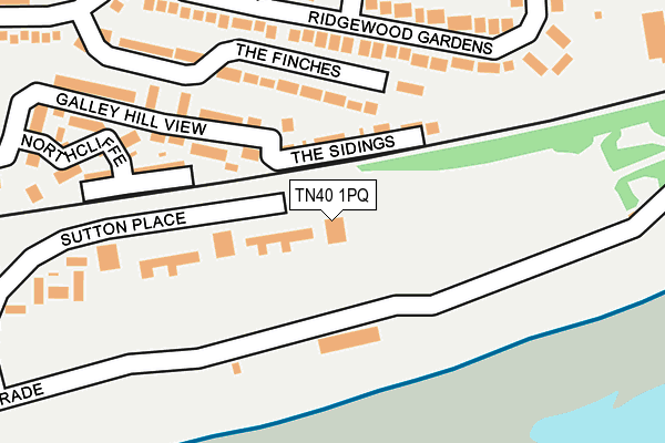 TN40 1PQ map - OS OpenMap – Local (Ordnance Survey)