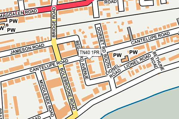 TN40 1PR map - OS OpenMap – Local (Ordnance Survey)