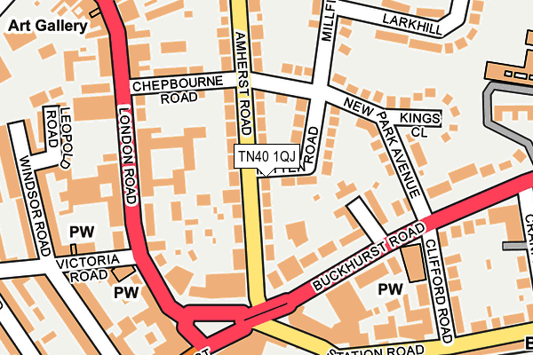 TN40 1QJ map - OS OpenMap – Local (Ordnance Survey)