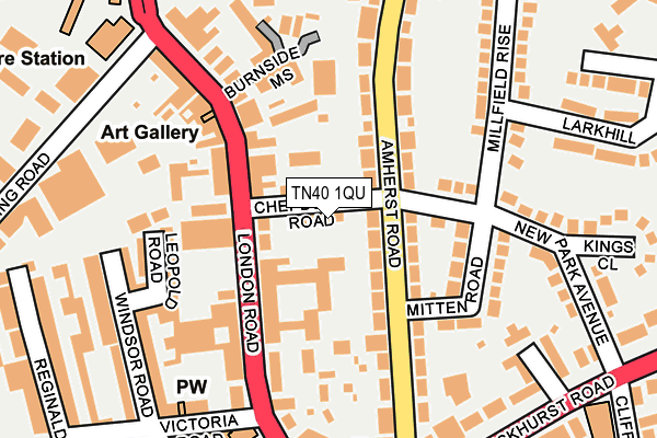TN40 1QU map - OS OpenMap – Local (Ordnance Survey)