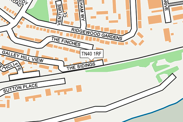 TN40 1RF map - OS OpenMap – Local (Ordnance Survey)