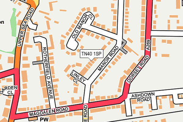 TN40 1SP map - OS OpenMap – Local (Ordnance Survey)