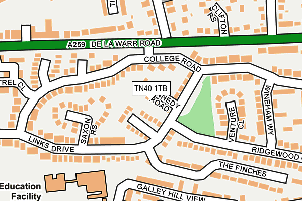 TN40 1TB map - OS OpenMap – Local (Ordnance Survey)