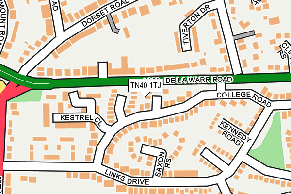 TN40 1TJ map - OS OpenMap – Local (Ordnance Survey)