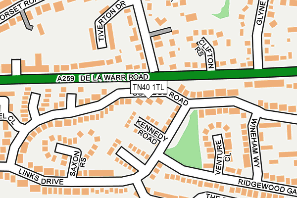 TN40 1TL map - OS OpenMap – Local (Ordnance Survey)