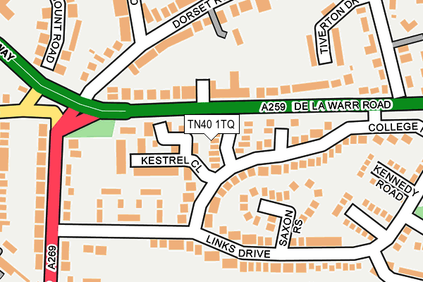 TN40 1TQ map - OS OpenMap – Local (Ordnance Survey)