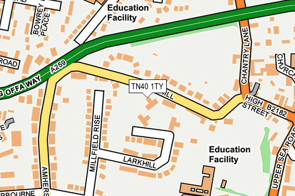 TN40 1TY map - OS OpenMap – Local (Ordnance Survey)