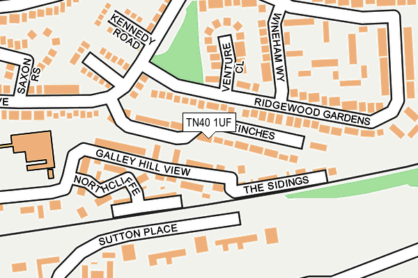 TN40 1UF map - OS OpenMap – Local (Ordnance Survey)