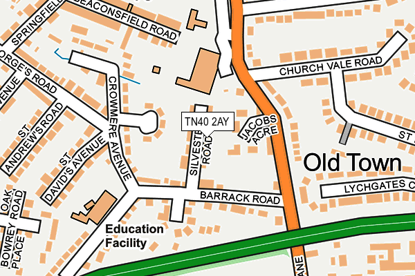 TN40 2AY map - OS OpenMap – Local (Ordnance Survey)