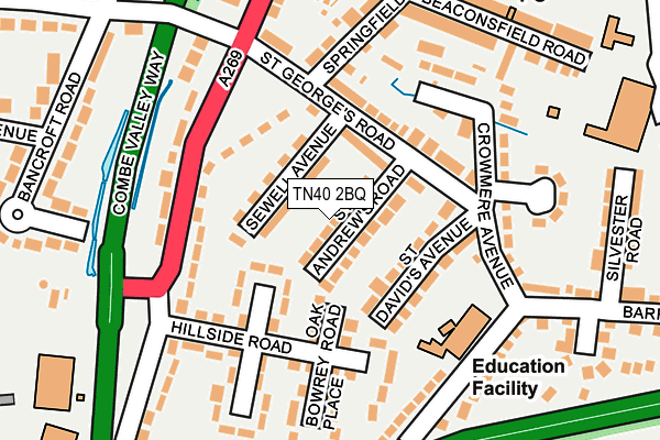 TN40 2BQ map - OS OpenMap – Local (Ordnance Survey)