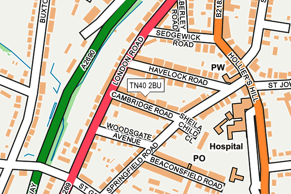 TN40 2BU map - OS OpenMap – Local (Ordnance Survey)