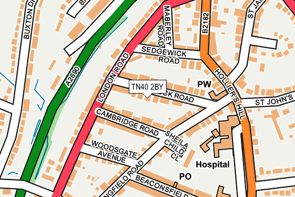 TN40 2BY map - OS OpenMap – Local (Ordnance Survey)