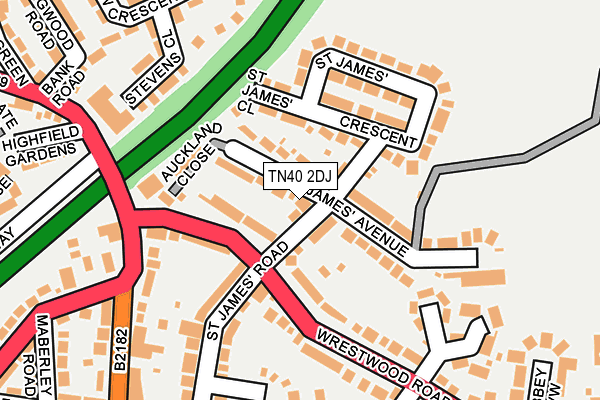 TN40 2DJ map - OS OpenMap – Local (Ordnance Survey)